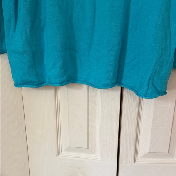 Belle by Kim Gravel Teal Palm Tree Sweater - Picture 4 of 7